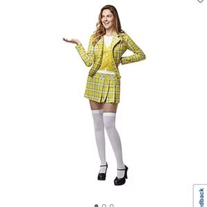 Clueless Cher Horowitz Costume Yellow Plaid Adult Costume Set